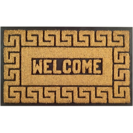 Imports Decor Welcome Greek Key Door Floor Mat IM307223